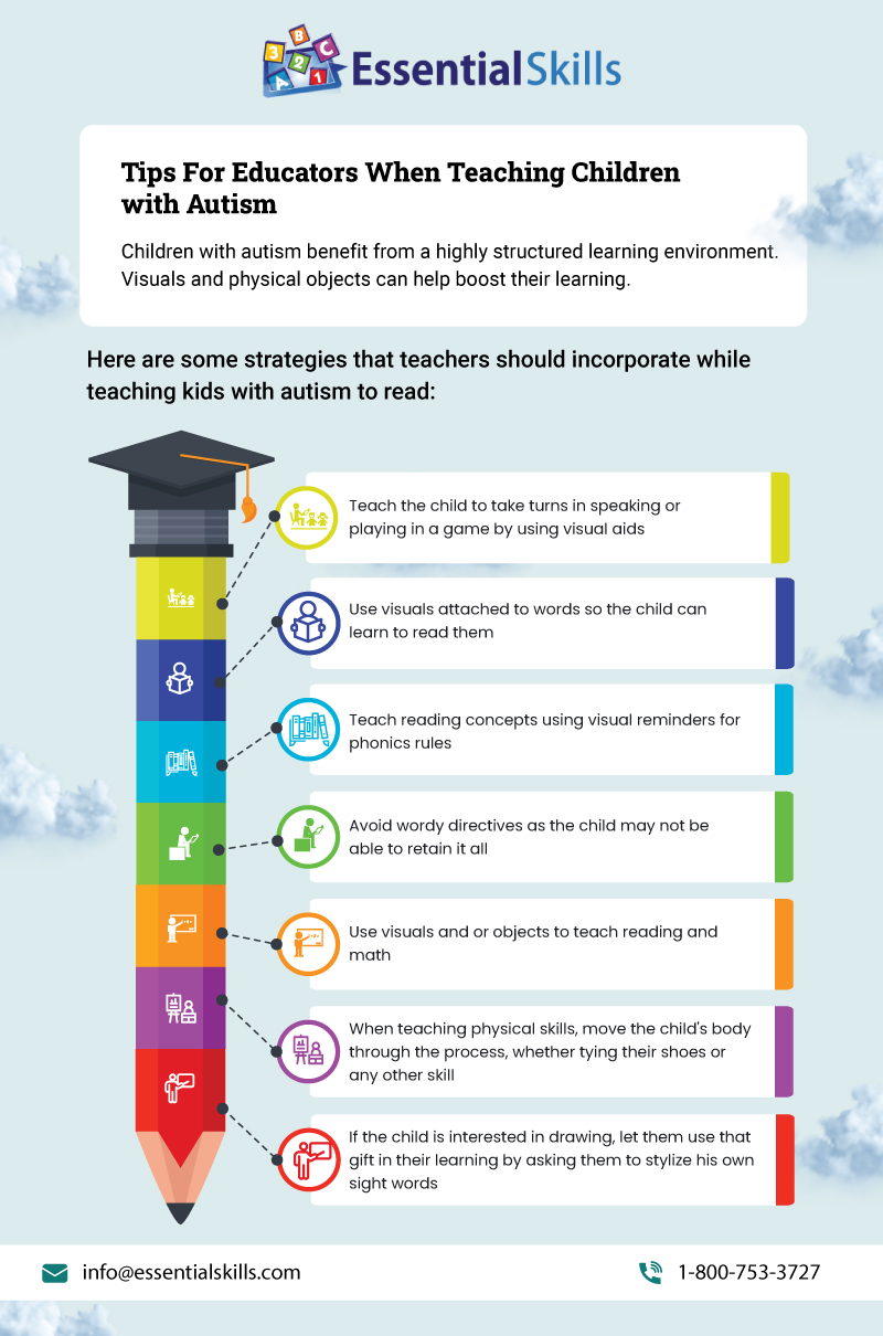 Tips for educators when teaching children with autism essential skills