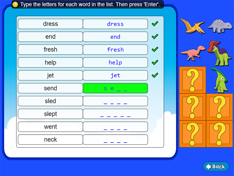 Typing activities for tactile learners